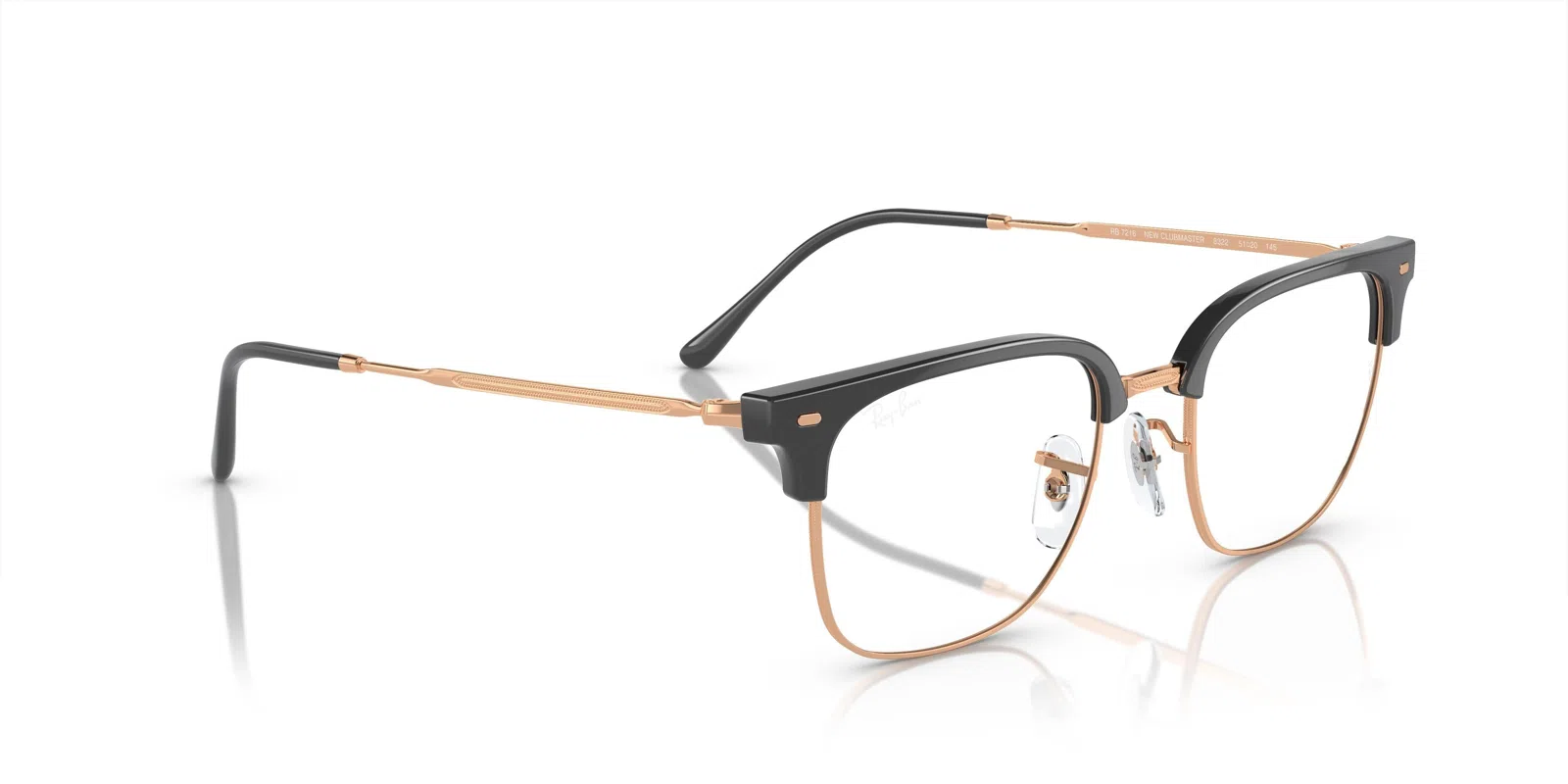 Ray-Ban New Clubmaster 7216 Eyeglasses - Blue On Gunmetal - view 14